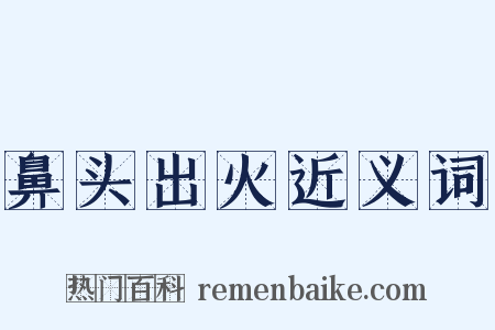 鼻头出火近义词是什么意思的图片